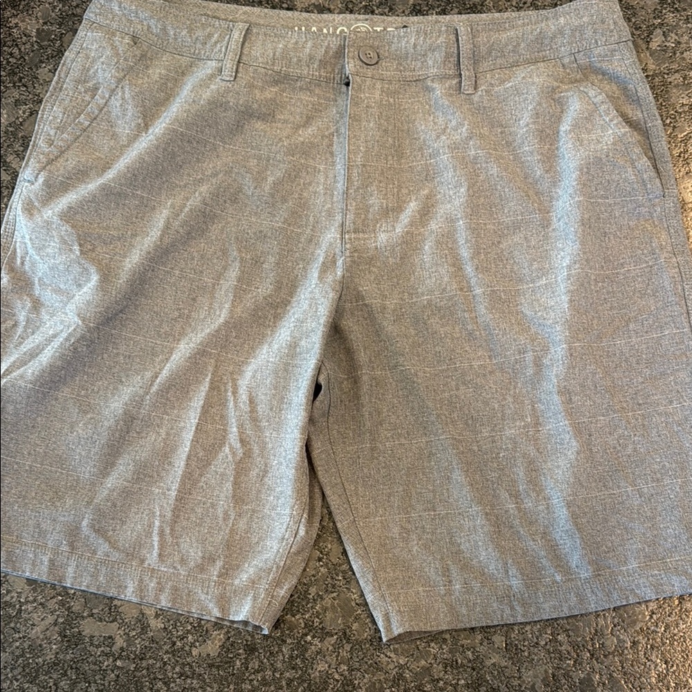 Hang Ten Gray Flat Front Shorts Casual Style